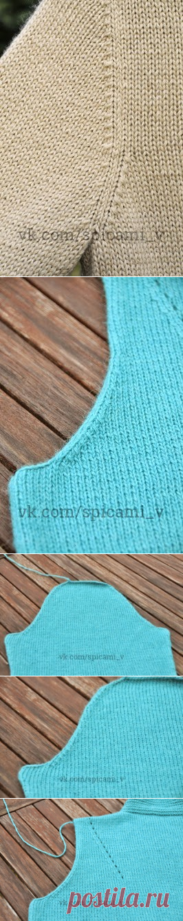 Метод убавления петель при формировании оката рукава и пройм — Сделай сам, идеи для творчества - DIY Ideas