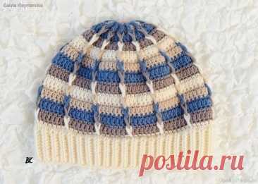 Шапочка для мальчика крючком и спицами. Схема | Детская одежда крючком. Схемы