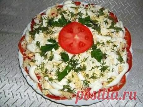 Помидоры в шубе на закуску.