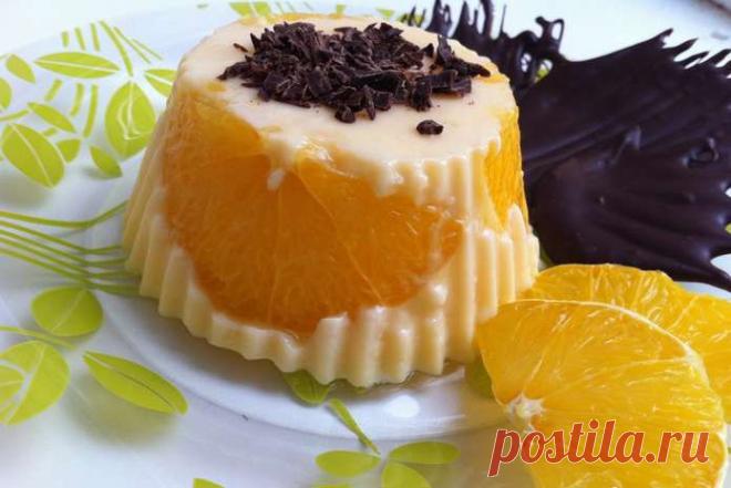 Апельсиново-кофейный пудинг по рецепту Татьяны Литвиновой.