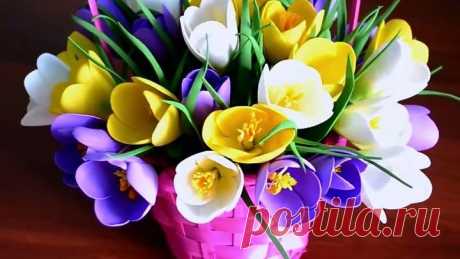 🌷Крокусы из фоамирана_мастер-класс🌷