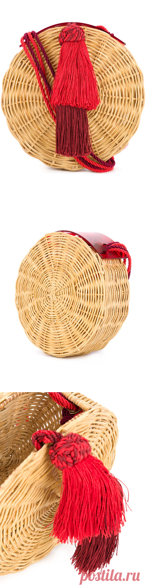 Wai Wai Round Tassel Сплетенная сумка - Farfetch