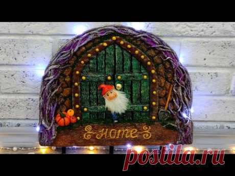 Как сделать КЛЮЧНИЦУ С ГНОМИКОМ из картона.Поделки своими руками.Cardboard Crafts.Key Holder.DIY.