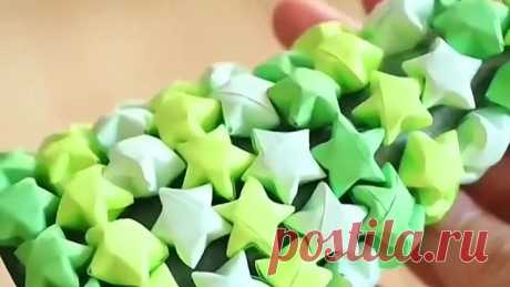 Елочка из бумажных звездочек