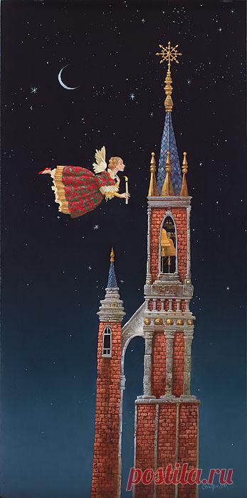 Джеймс К. Кристенсен - Рождественские колокола - ОГРАНИЧЕННОЕ ИЗДАНИЕ КАНВА