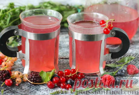 Рецепт: Ягодный чай с мёдом на RussianFood.com