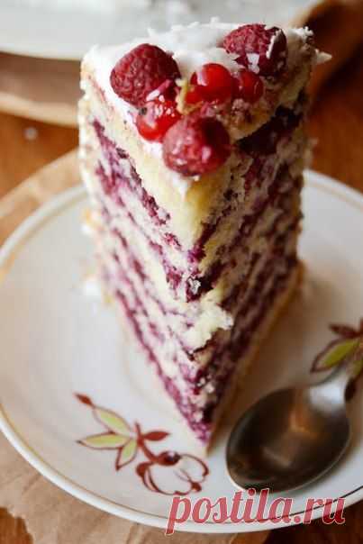 Ягодный торт с меренговым кремом - вкусный пошаговый рецепт с фото