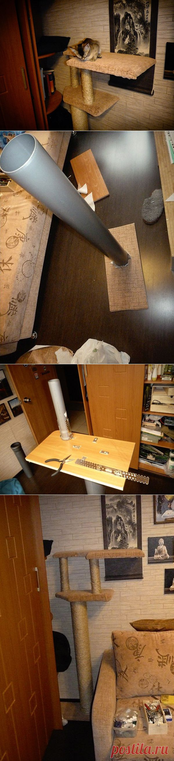 Как сделать когтеточку для кошки своими руками