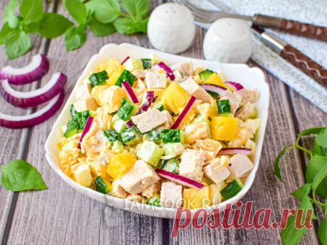 Обалденный новый салат "Императрица" с курицей и ананасами