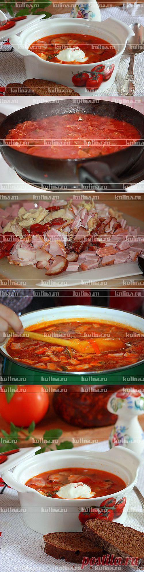 Солянка с курицей и охотничьими колбасками – рецепт приготовления с фото от Kulina.Ru