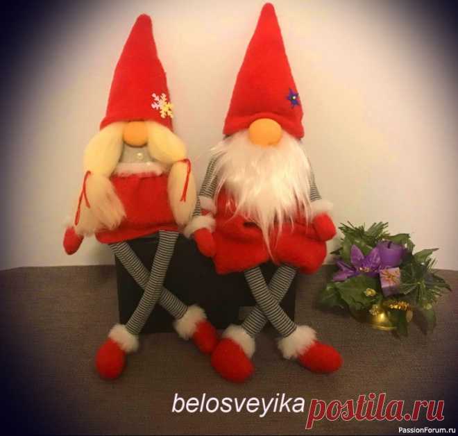 Гном и гномочка новогодние. | Разнообразные игрушки ручной работы