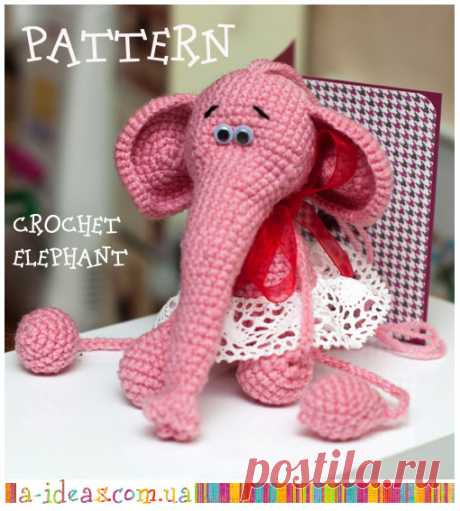 Handmade ideas: Pattern: crochet elephant