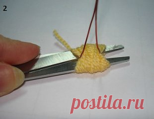 Мимоза из помпонов