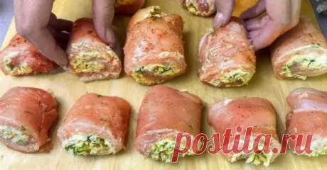 Мясные рулетики с зеленью и сыром - Будет вкусно - Медиаплатформа МирТесен