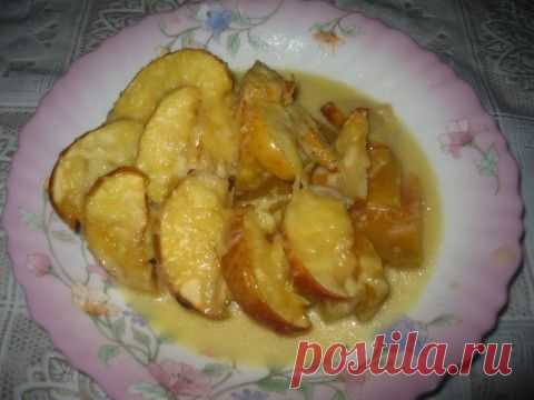Тыква с яблоками, запеченная в духовке