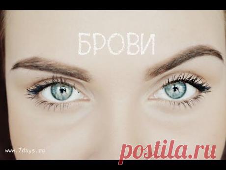 Уроки красоты на www.7days.ru. Брови - YouTube