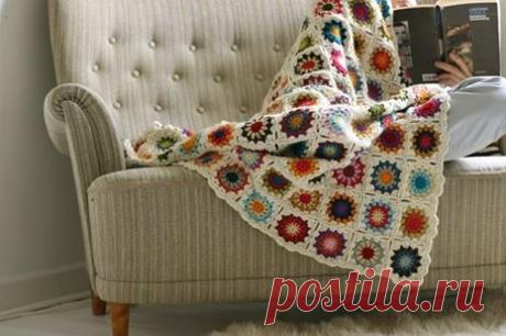 Как связать одеяло из остатков пряжи / KNITLY.com - блог о рукоделии, мастерклассы