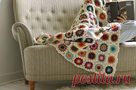 Как связать одеяло из остатков пряжи / KNITLY.com - блог о рукоделии, мастерклассы