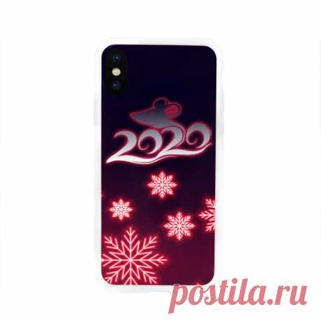 Чехол для Apple iPhone X силиконовый глянцевый "С новым 2020"