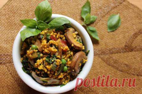 Пшено с грибами веганский рецепт | Seryogina.ru - практика натурального питания