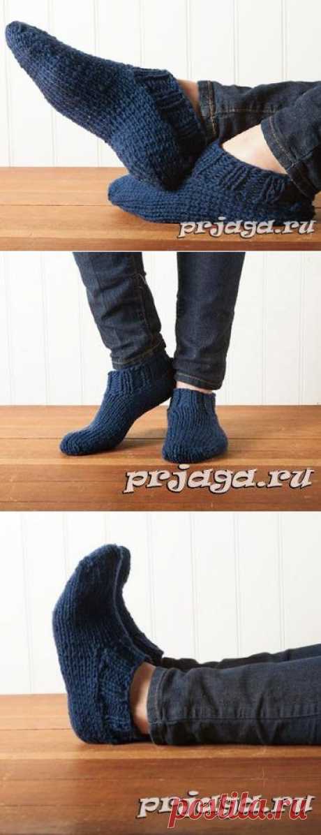 Вяжем следки спицами