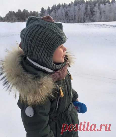 Диноклава – детская балаклава спицами, Вязание для детей