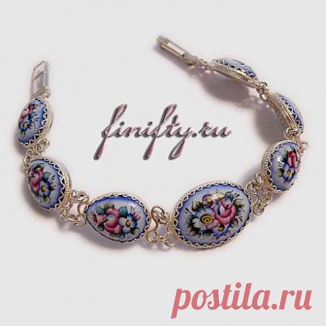 Браслеты. Художественная эмаль. Ростовская финифть. Скань