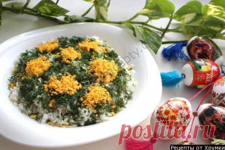 Салат с мясом грибами и сыром рецепт с фото