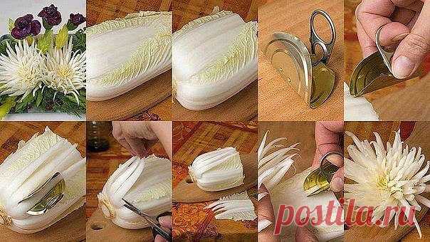 Украшение из пекинской капусты.