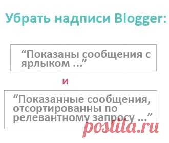 Убрать или изменить надпись “Показаны сообщения с ярлыком”