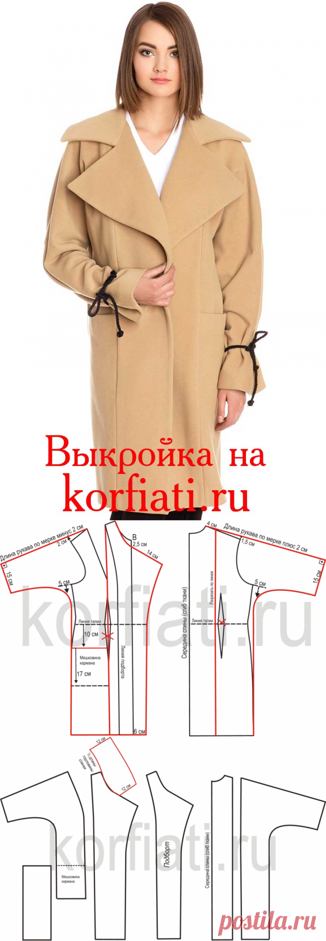Бесплатная выкройка пальто от Анастасии Корфиати