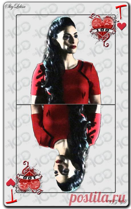 Deck of cards &quot;The 100&quot;. ACE of hearts A.L.I.E Complete set of cards link: https://vk.com/album-123050684_243155769 #photoshop_skyleksa #the100 #alie