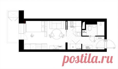 Планировка студии 25 кв. м. — Наши дома