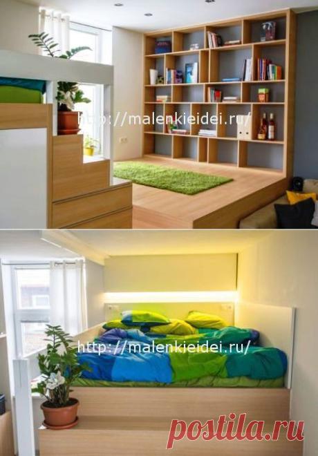 Оригинальный дизайн квартиры с подиумом на двух уровнях