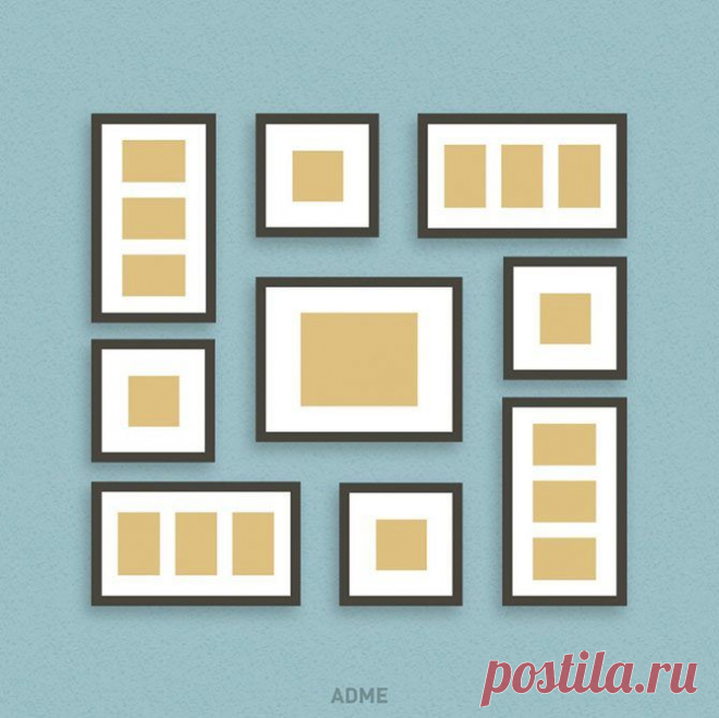 Крутые идеи: как развесить рамки с фотографиями / Домоседы