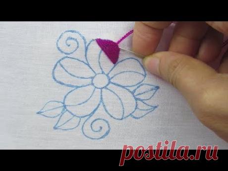 Hand Embroidery, Latest Flower Embroidery Design