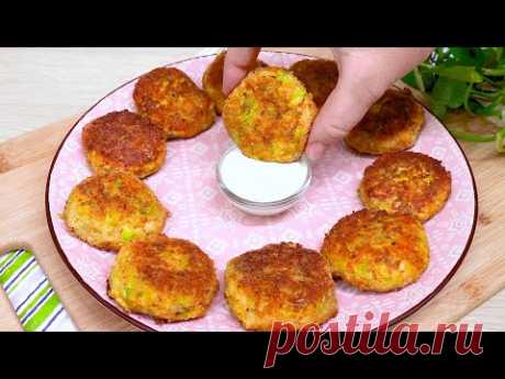 По 1 моркови и кабачку, без муки. Рецепт оладий из кабачков, вкуснее мяса. ASMR