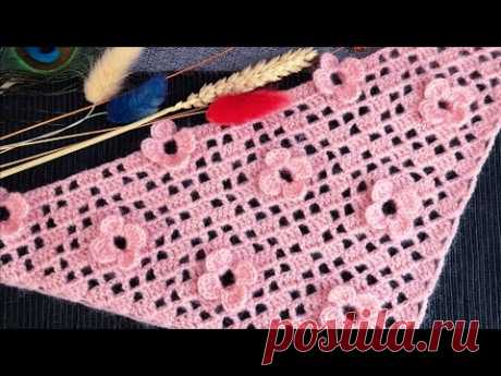 Для любителей филейной сетки + 3D цветок🌸For lovers of sirloin mesh + 3D flower🌸
