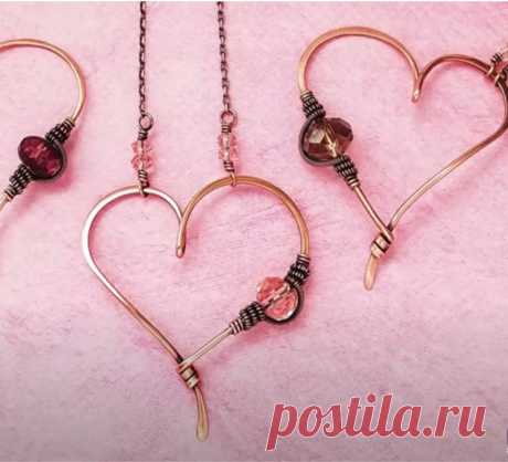 Кулон-сердечко в технике wire wrap из проволоки своими руками: 4 мастер-класса | Креаликум