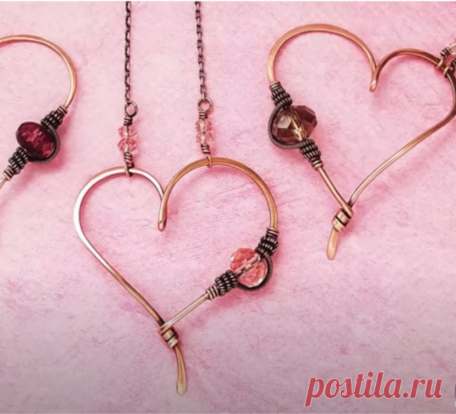 Кулон-сердечко в технике wire wrap из проволоки своими руками: 4 мастер-класса | Креаликум