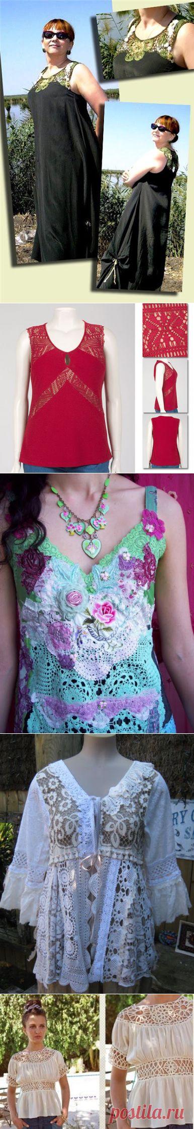 КОМБИНИРОВАНИЕ ТКАНИ И ВЯЗАНИЯ С ОСИНКИ - 2