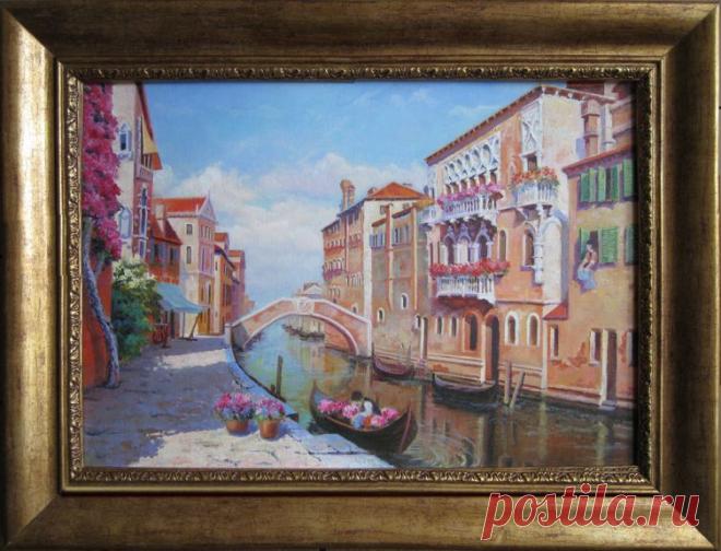 В продолжение серии картин о солнечной Италии, написана новая работа, "Утро на канале". Друзья, рад буду услышать и ваше мнение.
Холст, масло. 35 Х 50 см. 2015 г.