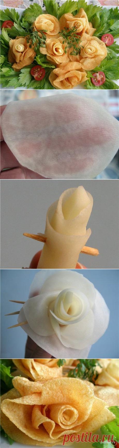 Картофельные розы.