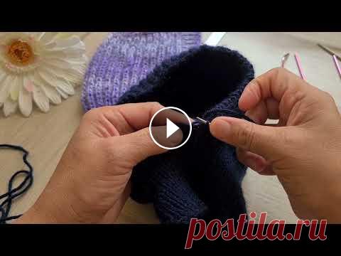 Хүүхдийн угладаг малгай #3.               Капор для ребенка спицами Хүүхдийн угладаг малгай #3. Капор для ребенка спицами...