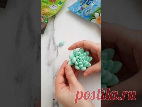 Суккулент из воздушного пластилина