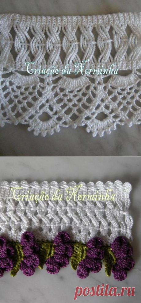 КРАСИВАЯ ОБВЯЗКА КРАЯ С ПЕРЕВИТИЕМ ПРЯДЕЙ