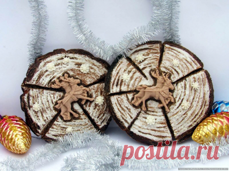 Новогодний пряник «Спил дерева» – пошаговый кулинарный рецепт с фото Новогодний пряник «Спил дерева» с айсингом – пошаговый рецепт с фото. Выпечка на Рождество и Новый год. Европейская кухня.