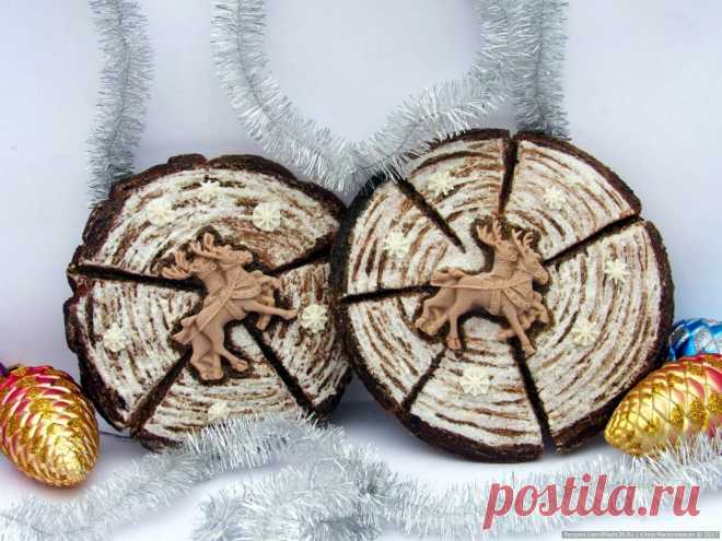 Новогодний пряник «Спил дерева» – пошаговый кулинарный рецепт с фото Новогодний пряник «Спил дерева» с айсингом – пошаговый рецепт с фото. Выпечка на Рождество и Новый год. Европейская кухня.
