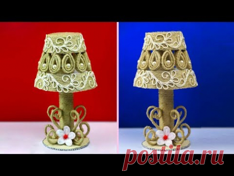 How to Make Lamp Based Showpiece Out of Jute | Most Beautiful Jute Craft Idea | DIY Ideas for Home