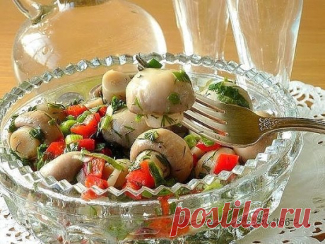 МАРИНОВАННЫЕ ШАМПИНЬОНЫ ЗА 2 ЧАСА! 
Это безумно вкусные грибочки,готовятся быстро,вкусно и очень-очень просто.А результатом можно себя порадовать уже через 2-2,5 часа.Из варианта легко и бюджетно.Рецепт у меня как то уже и затерся в тетради,на него внимания не обращала,а тут попался на глаза,и я скажу на все 100% это фантастика.
Рецепт по ссылке: https://goldenrecipes.ru/marinovannye-shampinony-z
